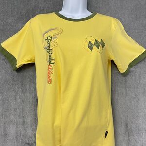 Garfield Adult Shirt Size Extra Small or Juniors Small Yellow Cat Movie Womens